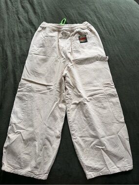 MEALS Wide Leg Cargo Pants in CREAM